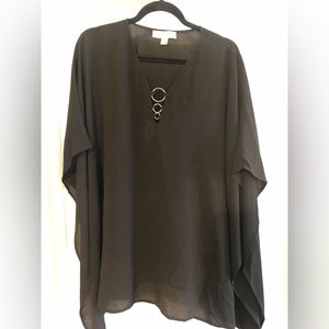 Michael Kors black chiffon top